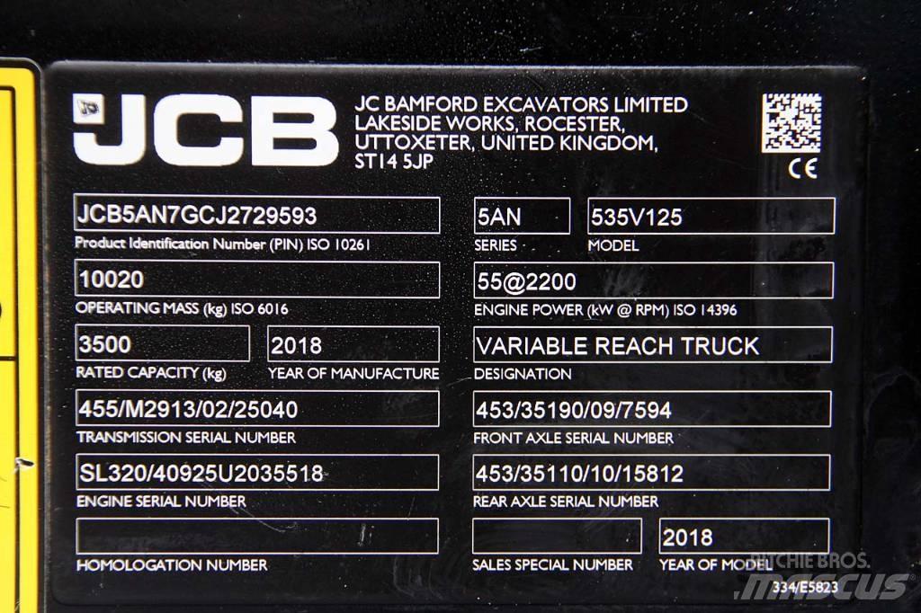 JCB 535-125 Teleskopski viljuškari