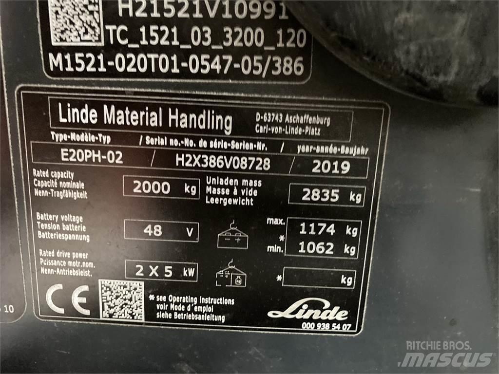 Linde E20PH Električni viljuškari