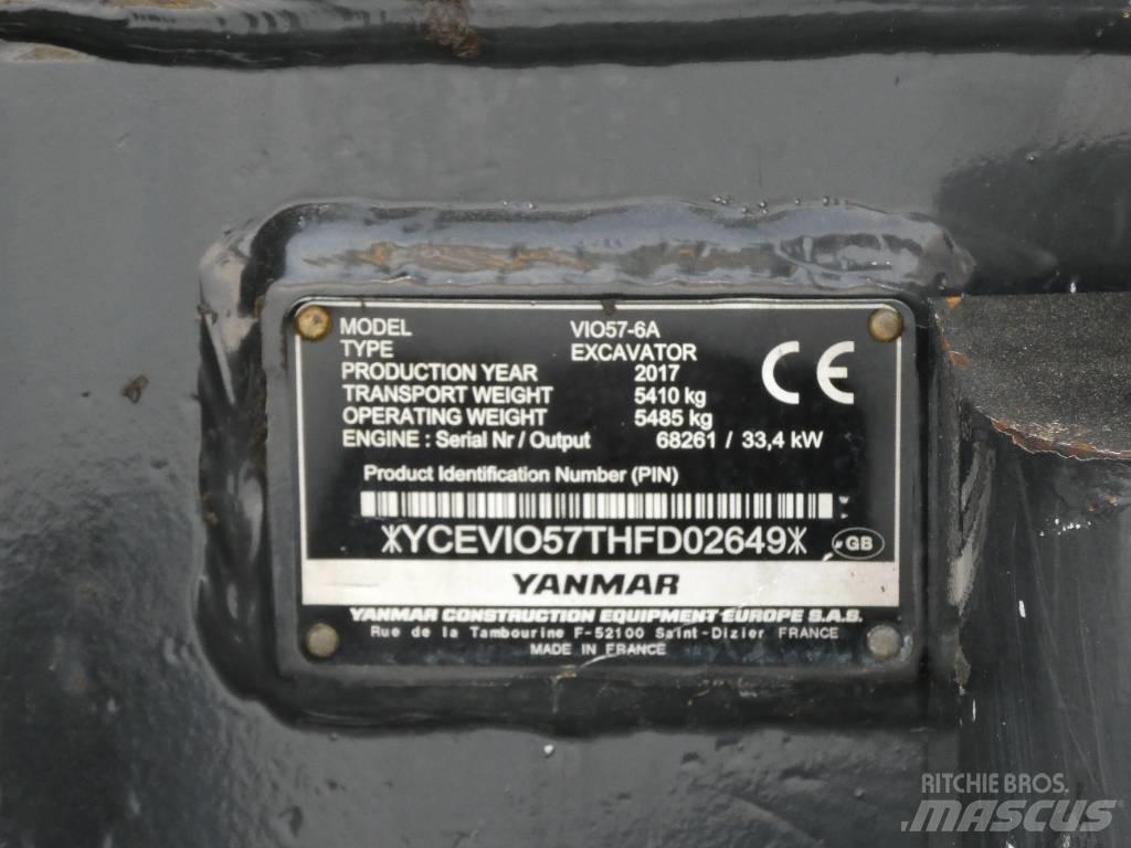 Yanmar Vio 57-6A Mini bageri < 7t