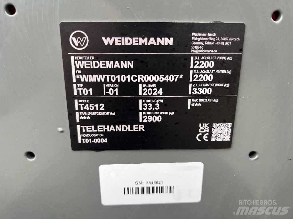 Weidemann 4512 Poljoprivredni teleskopski utovarivači