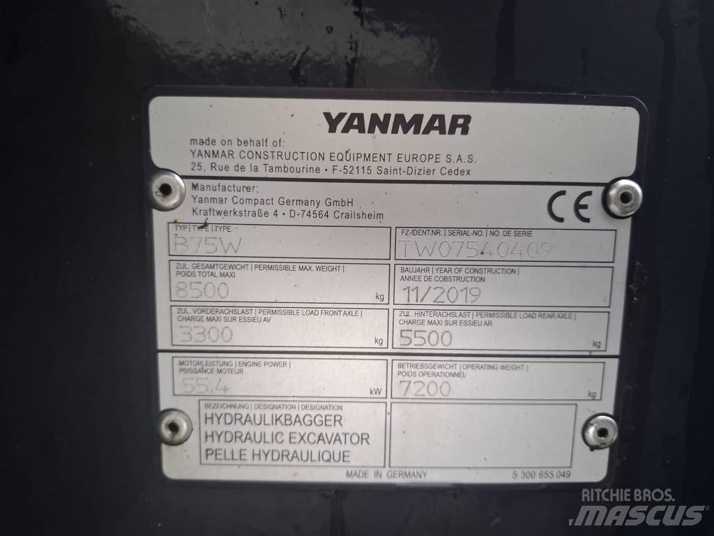 Yanmar B 75 W Bageri točkaši