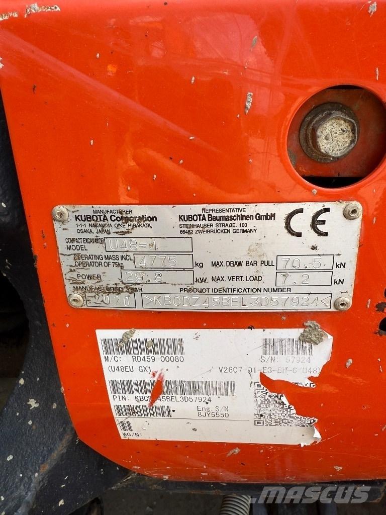 Kubota U 48 Mini bageri < 7t