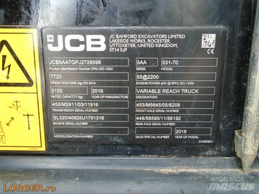 JCB 531-70 Poljoprivredni teleskopski utovarivači