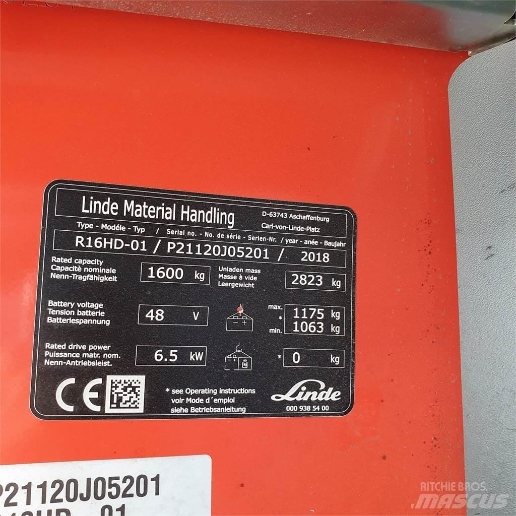 Linde R16HD Viljuškari sa pomičnim stupom
