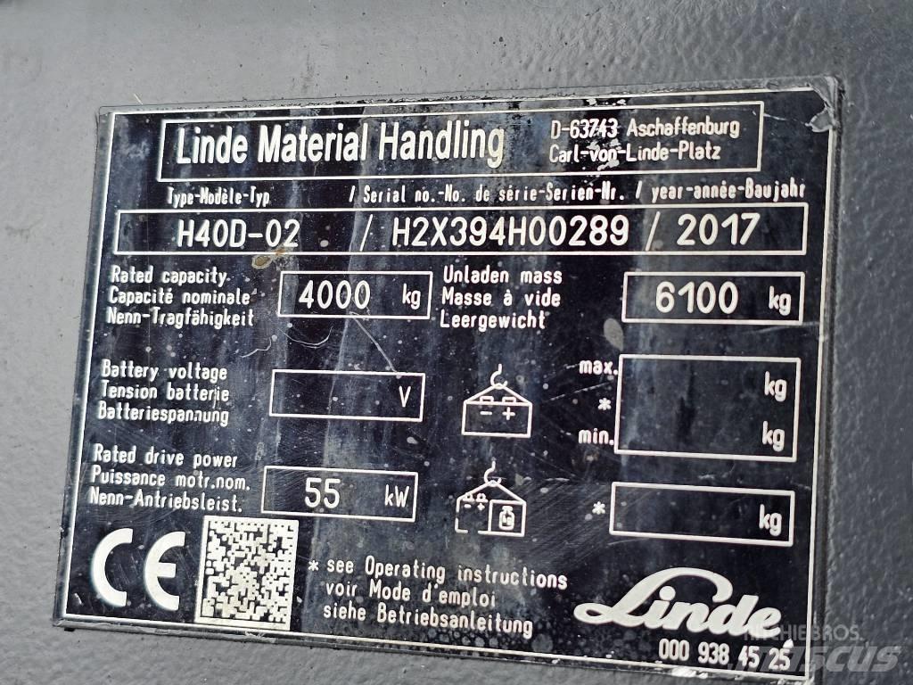 Linde H40D-02 Dizelski viljuškari