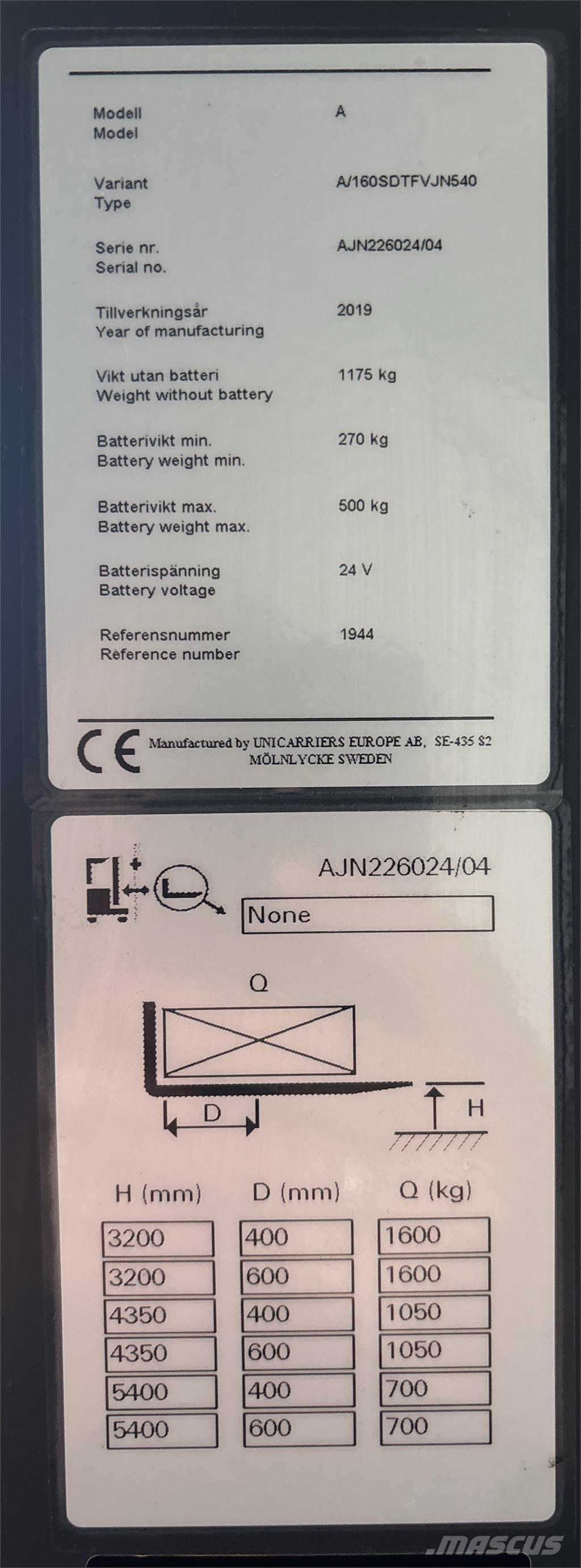 Atlet A160 Samopogonski ručni viljuškari