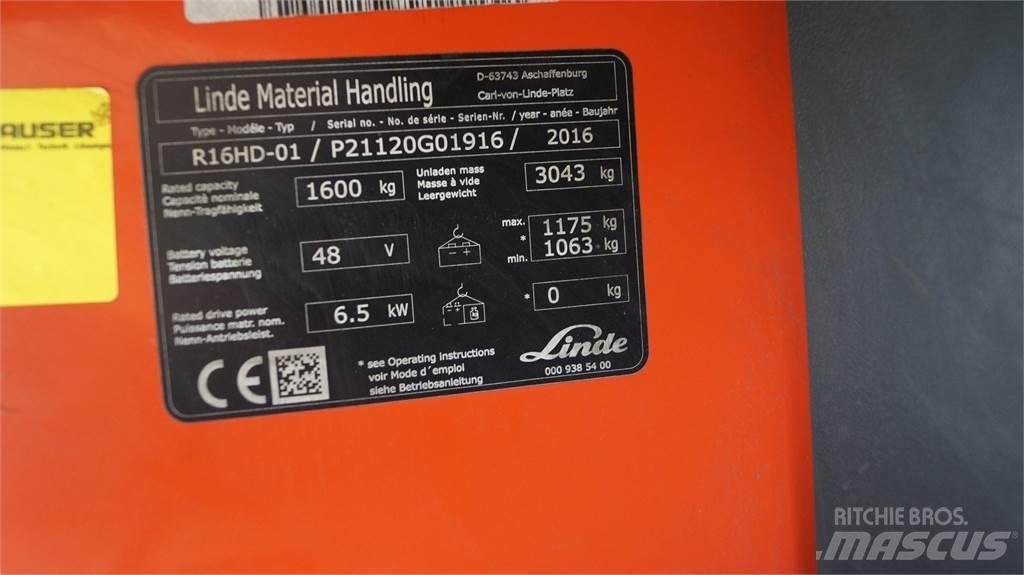 Linde R16HD Viljuškari sa pomičnim stupom