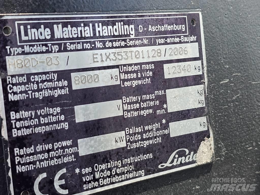 Linde H80D-03 Dizelski viljuškari