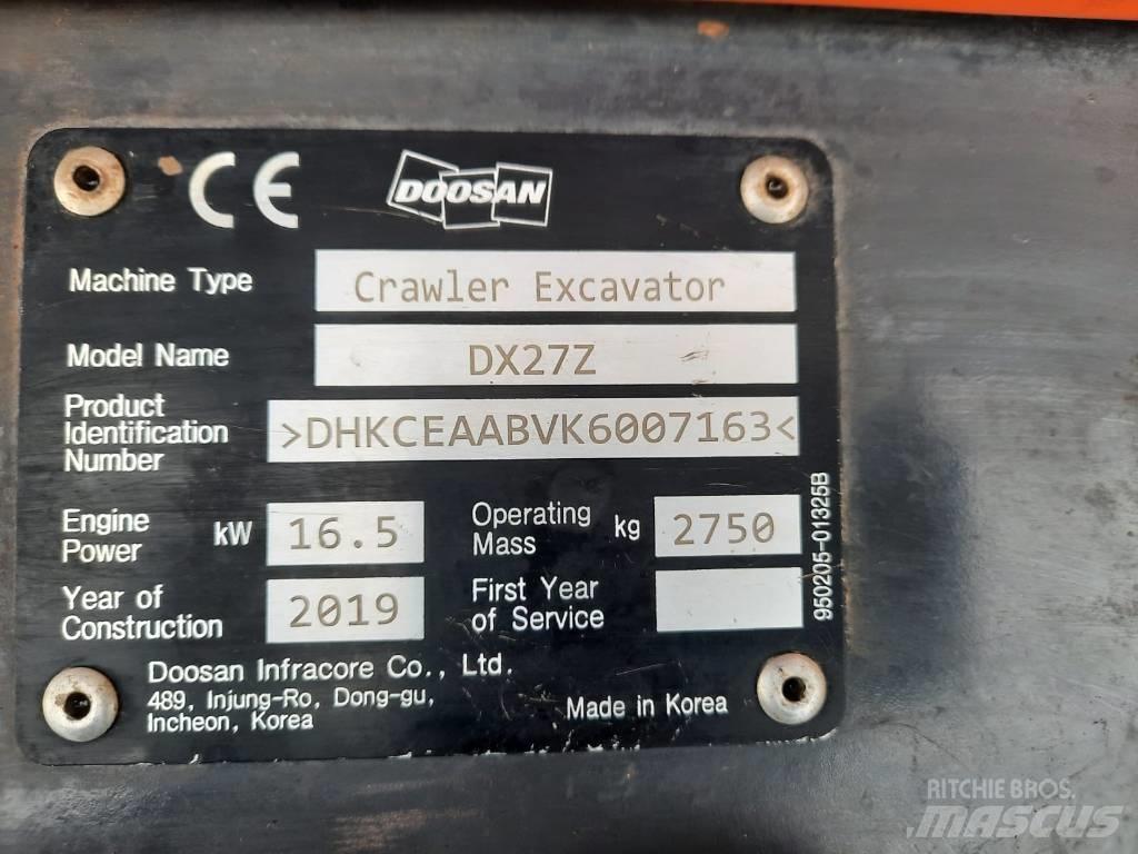 Doosan DX 27 Z Mini bageri < 7t