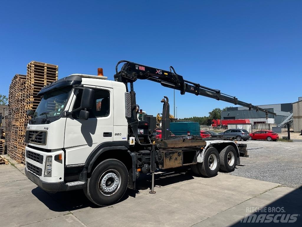 Volvo FM 12 380 Rol kiper kamioni sa kukom za podizanje tereta