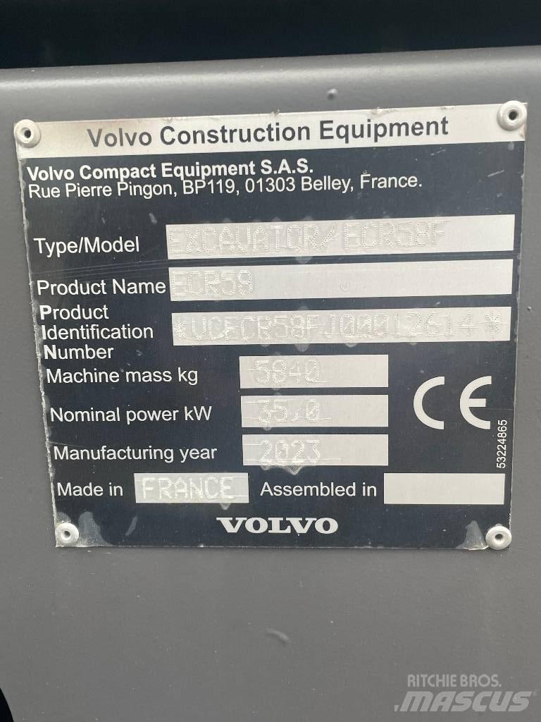 Volvo ECR 58 F Mini bageri < 7t