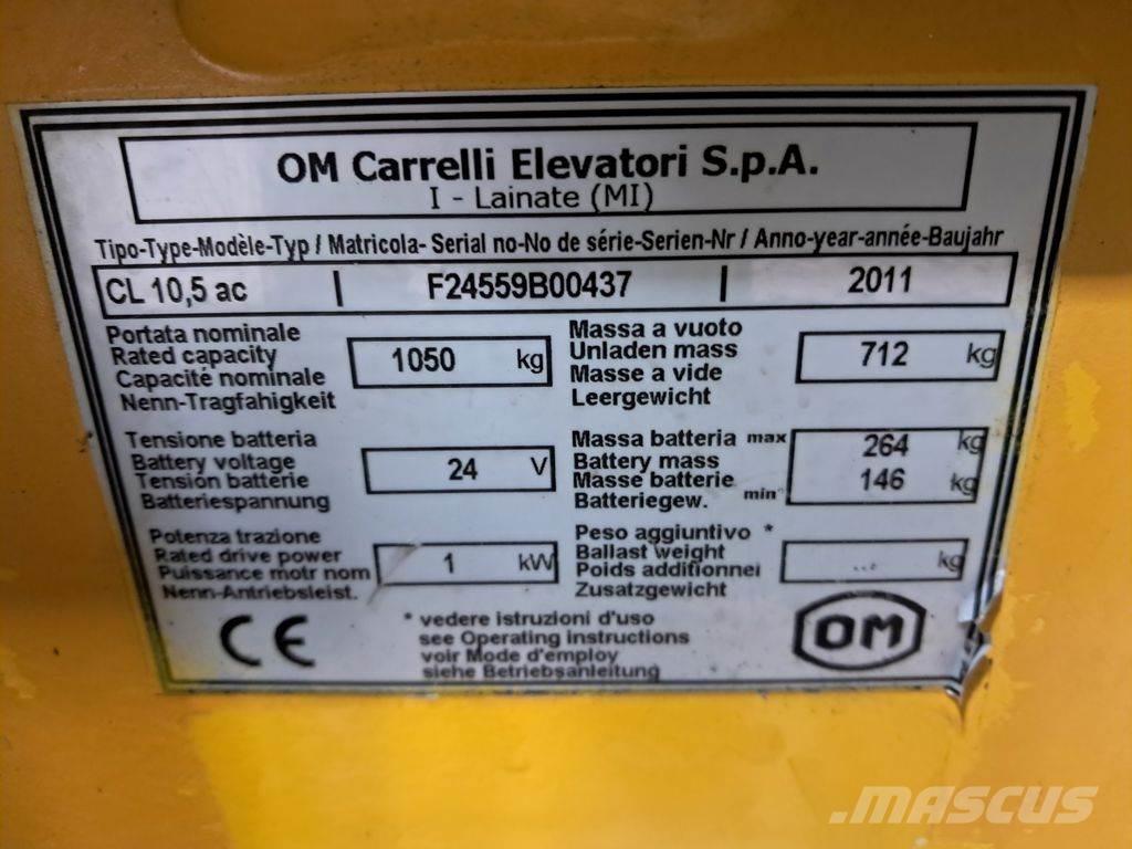 OM CL 10.5ac Ručni električni viljuškar