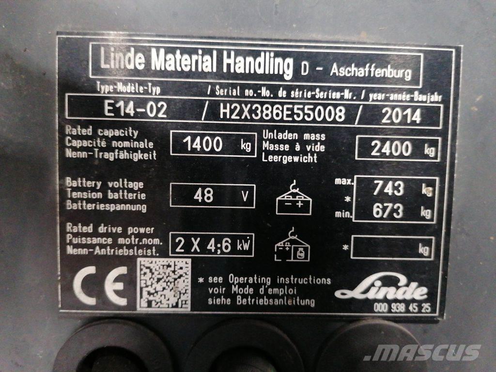 Linde E14-02 Električni viljuškari