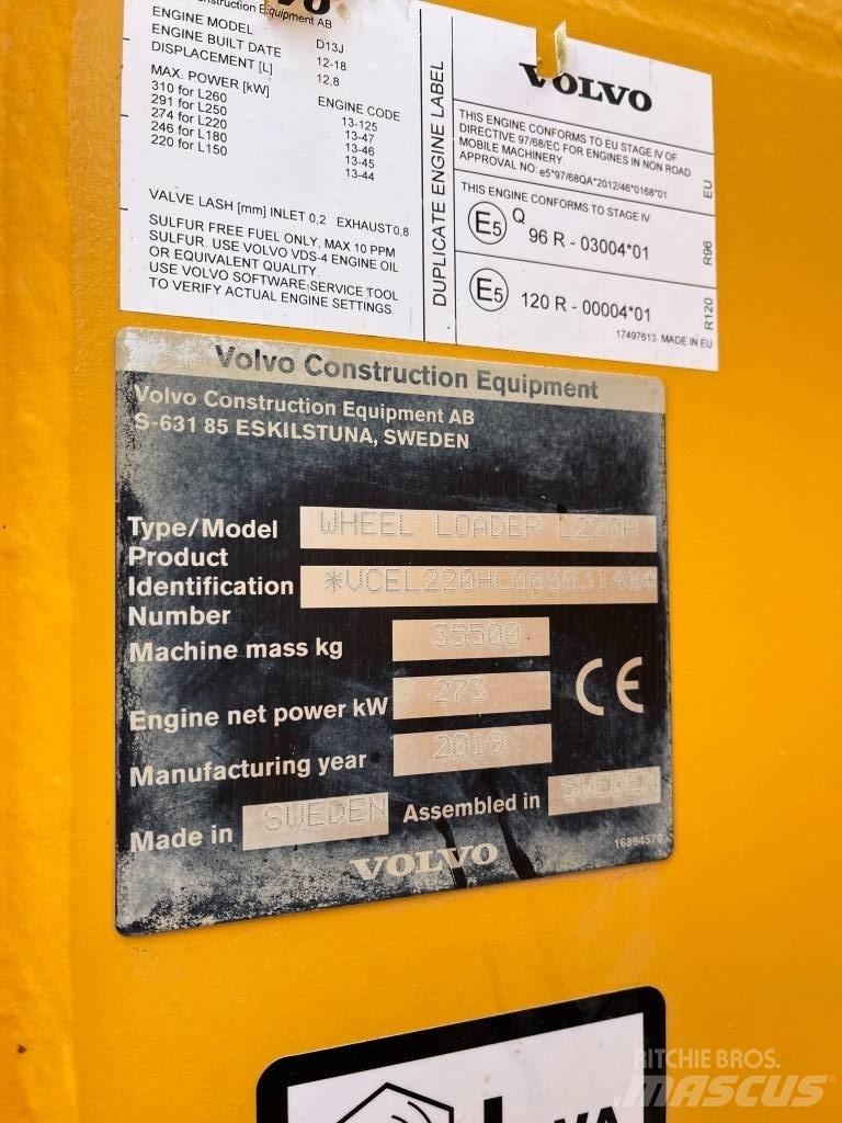 Volvo L220H Utovarivači na točkove