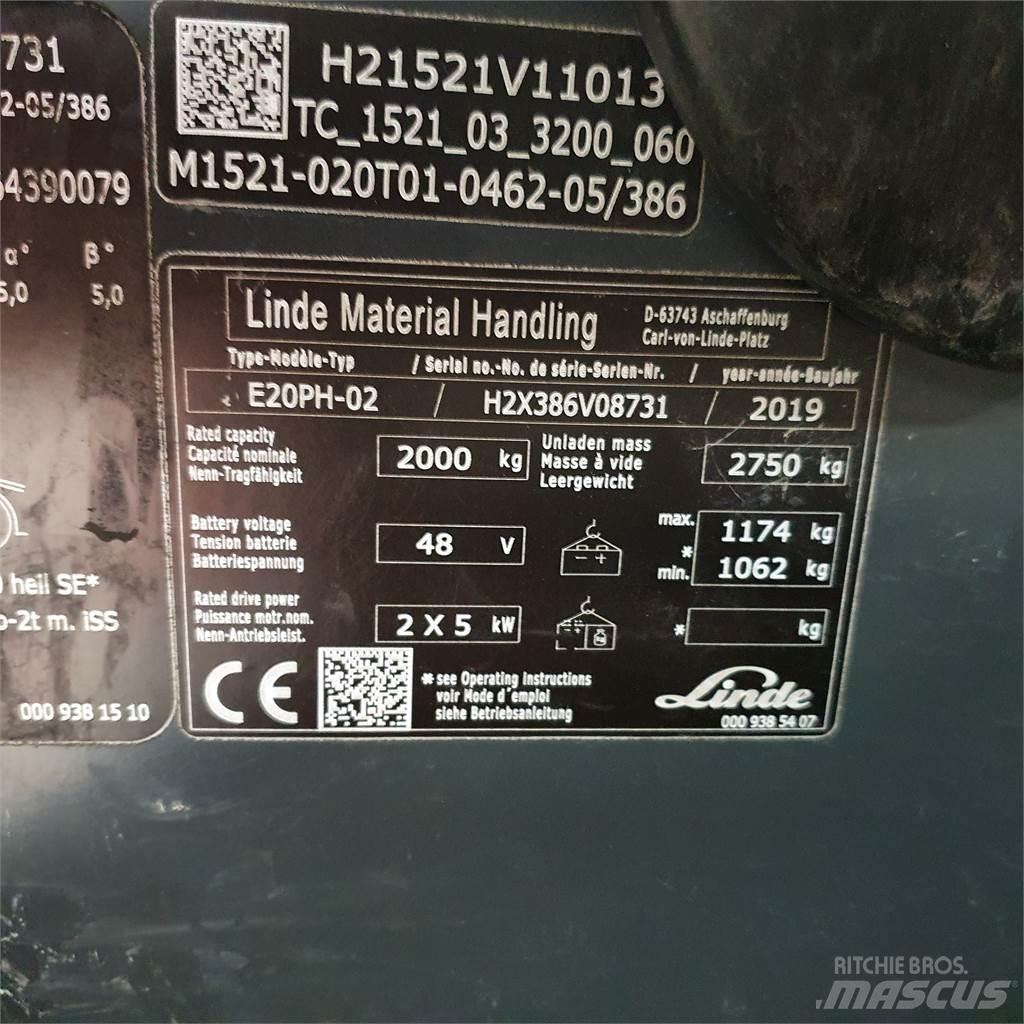 Linde E20PH Električni viljuškari