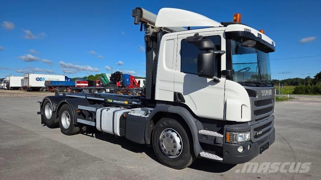 Scania P410 6X2 Rol kiper kamioni sa kukom za podizanje tereta