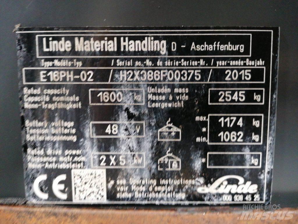 Linde E16PH-02 Električni viljuškari