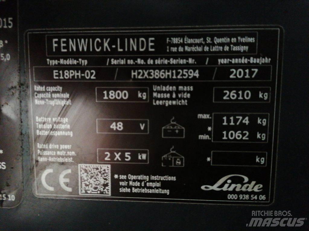 Linde E18PH Električni viljuškari