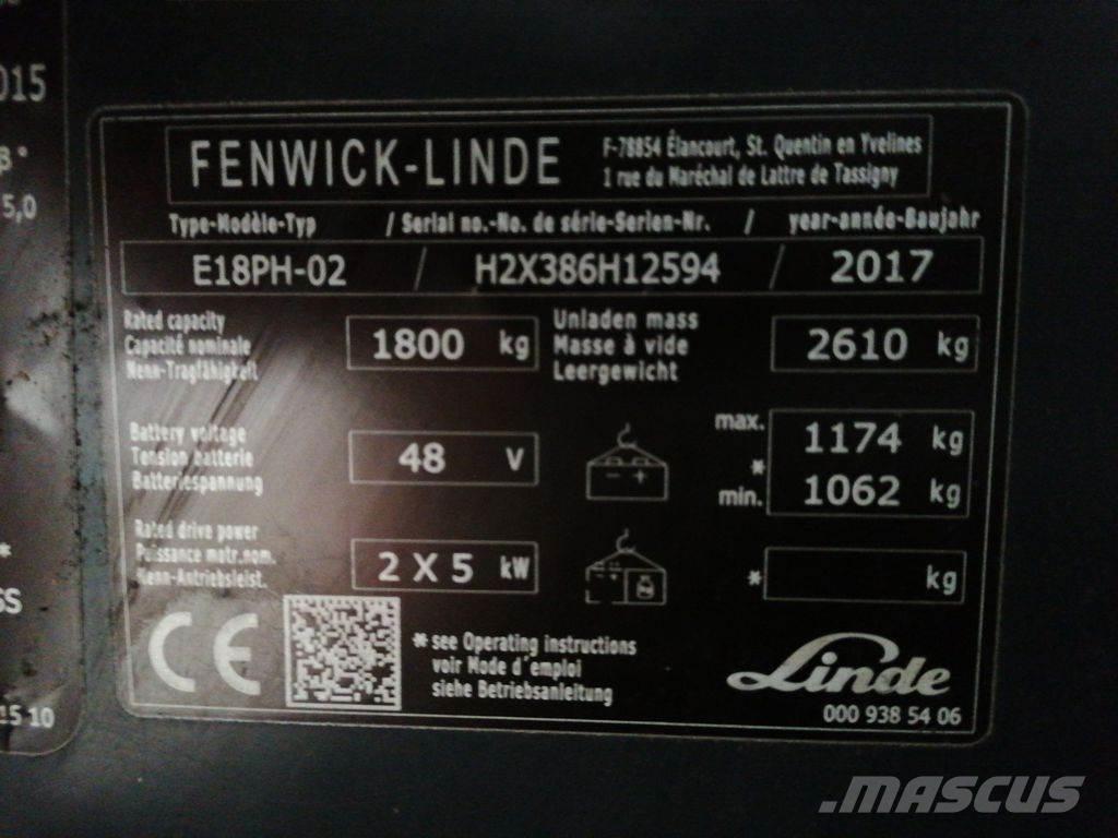 Linde E18PH Električni viljuškari