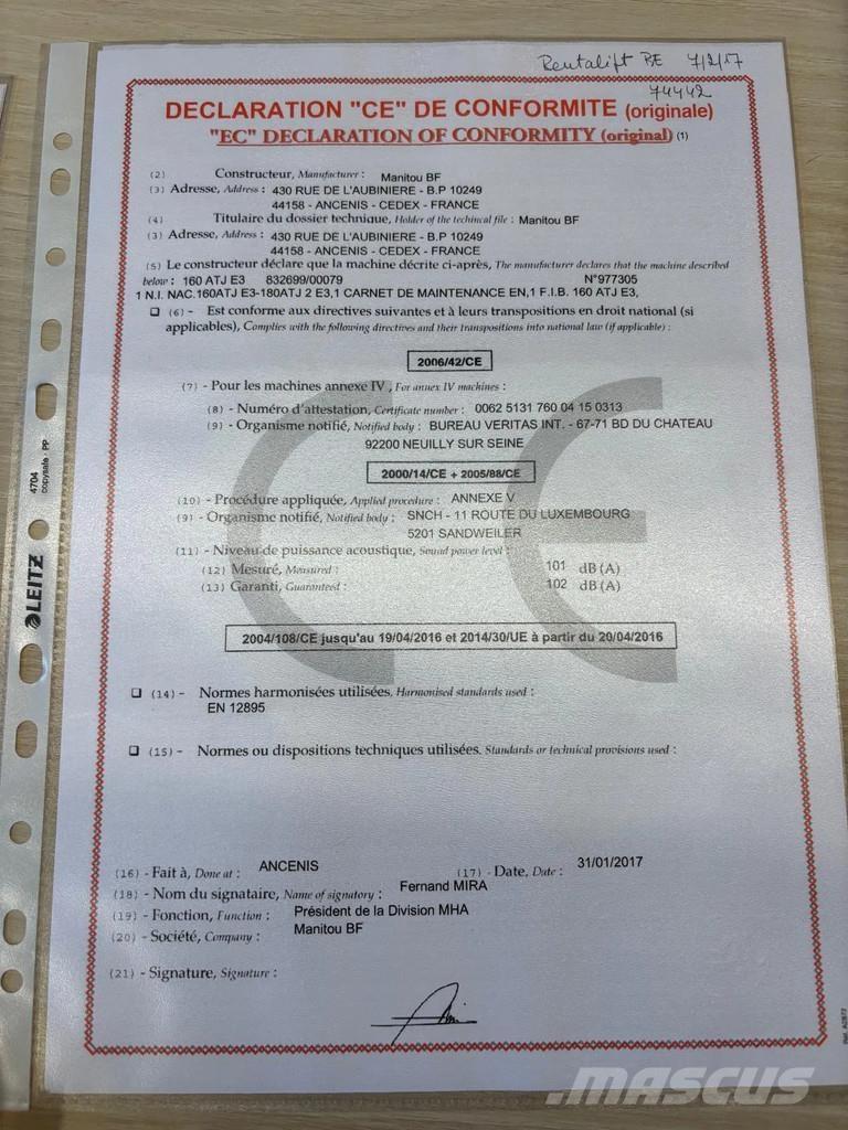 Manitou 160 ATJ Teleskopske podizne platforme