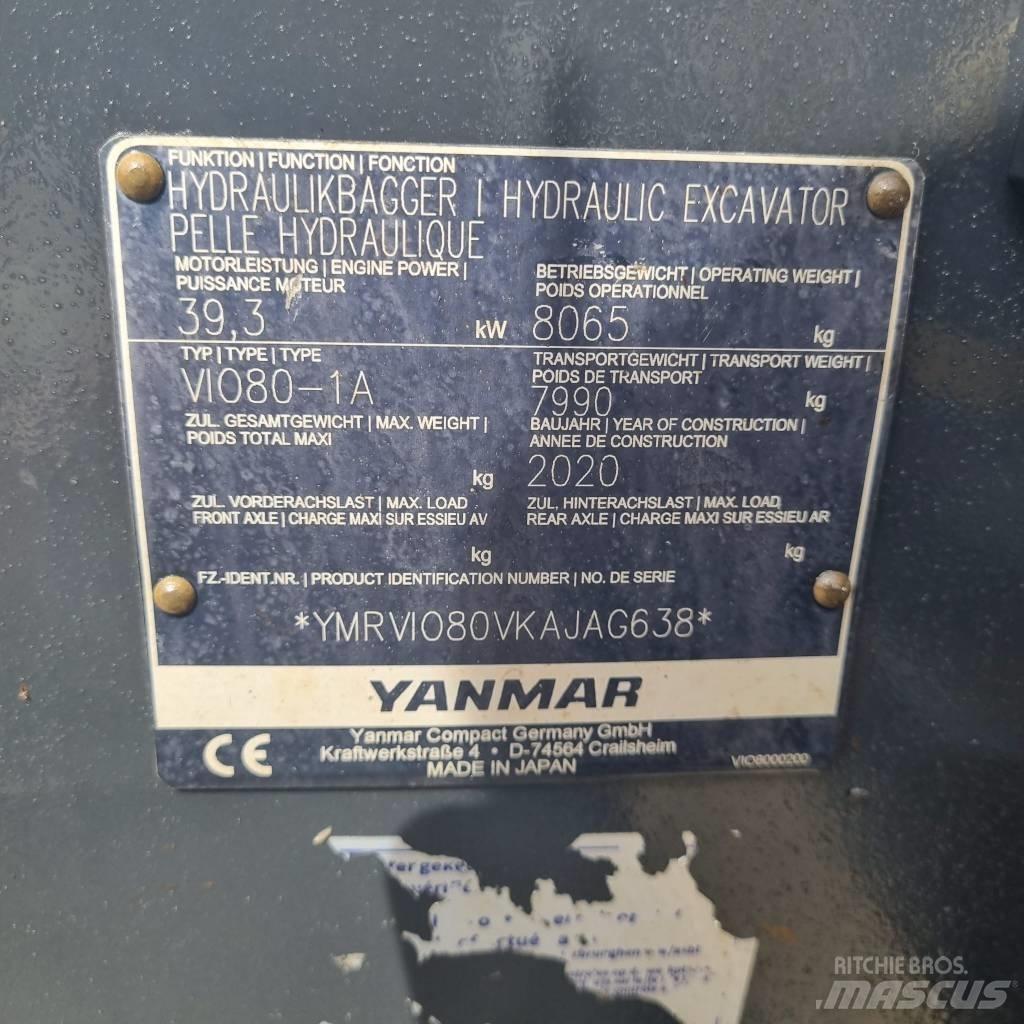 Yanmar Vio 80-1A Midi bageri 7t – 12t