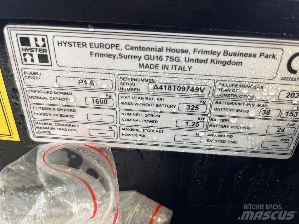Hyster P 1.6 Nisko podizni električni viljuškar