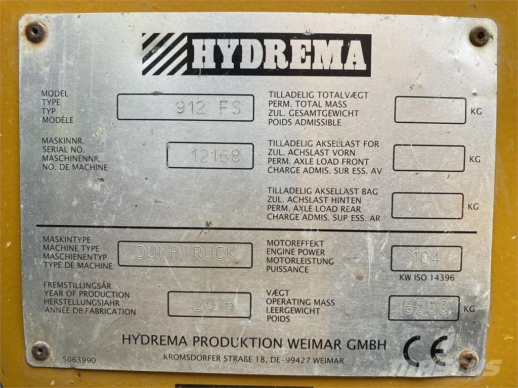 Hydrema 912 Damperi za gradilište
