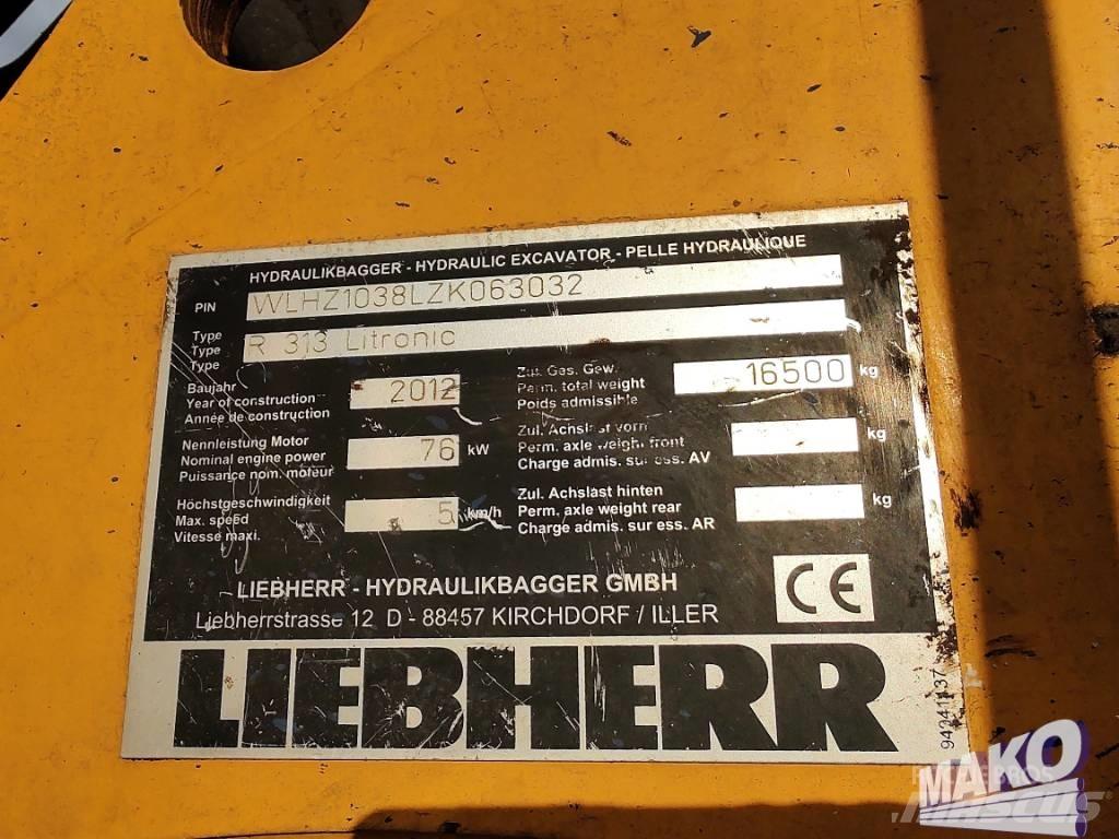 Liebherr R 313 Bageri guseničari