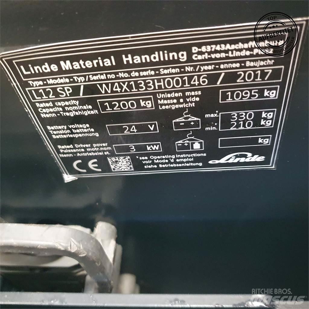 Linde L12SP Ručni električni viljuškar