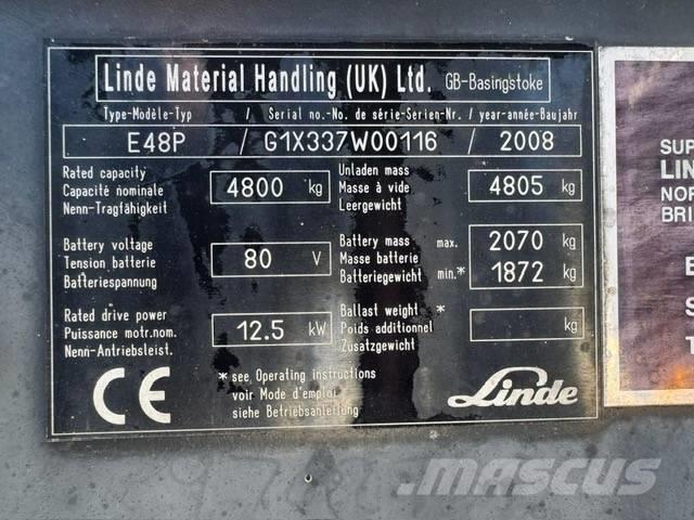 Linde E48P Električni viljuškari