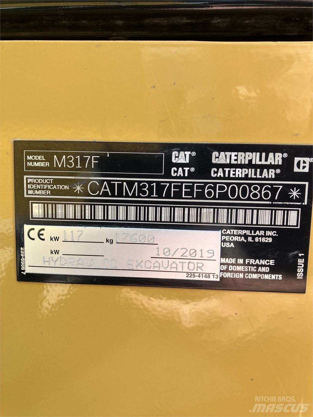 CAT 317 F Bageri točkaši