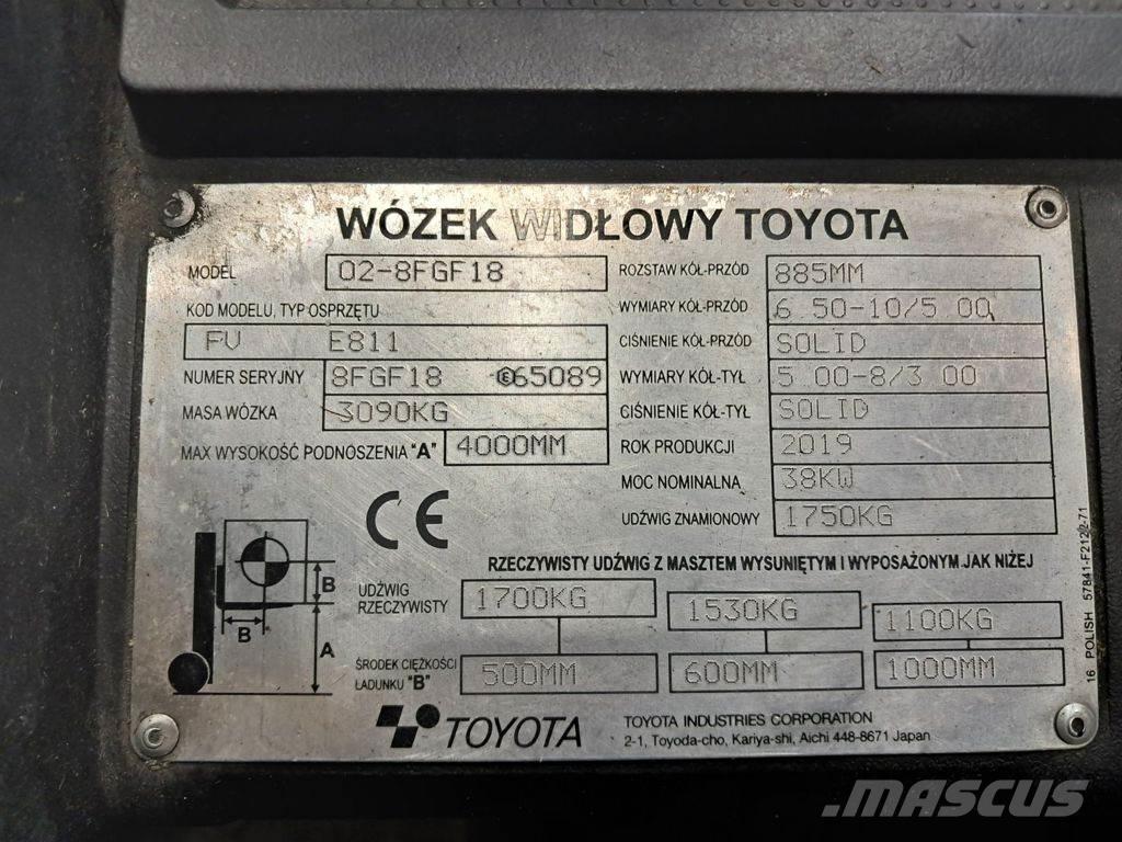 Toyota 02-8FGF18 Plinski viljuškari