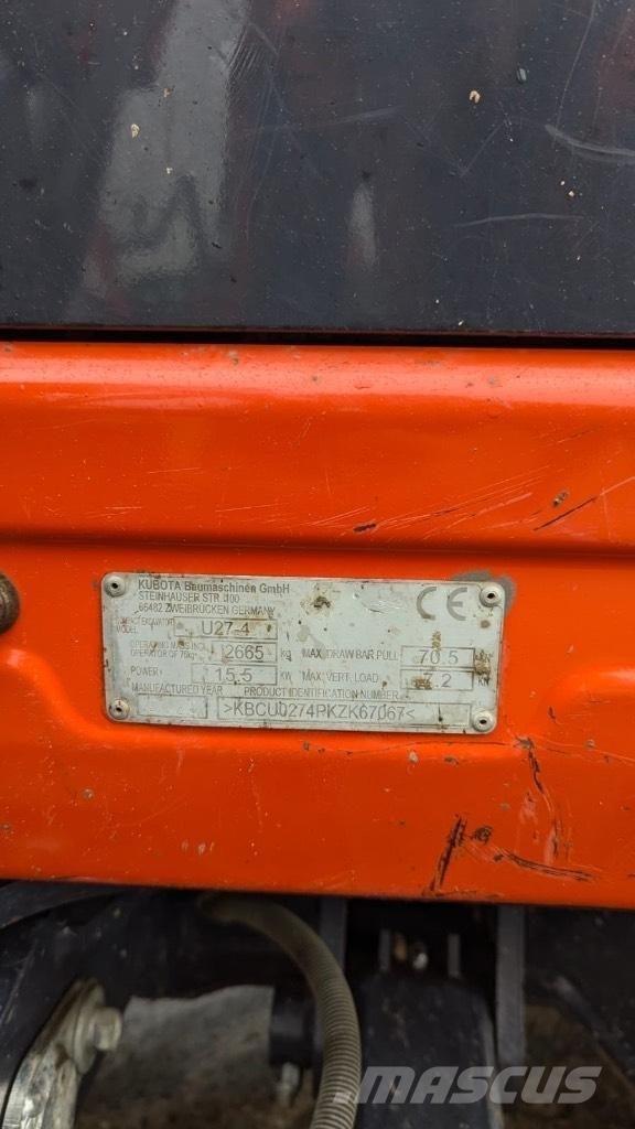 Kubota U 27-4 Mini bageri < 7t