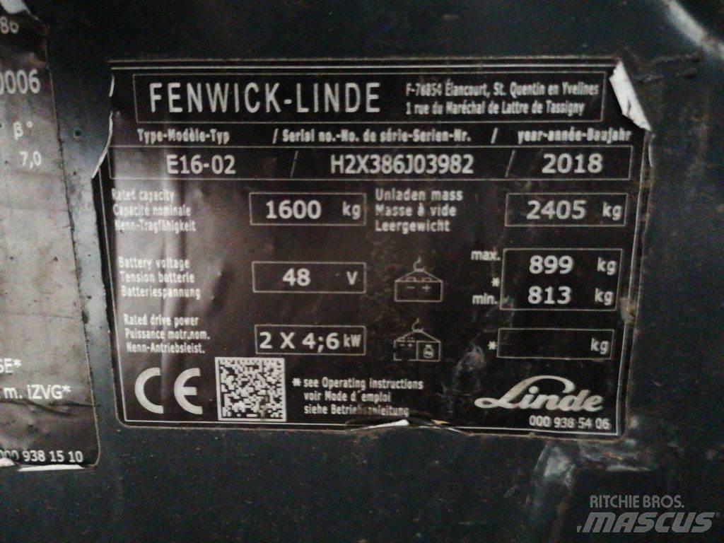 Linde E16-02 Električni viljuškari