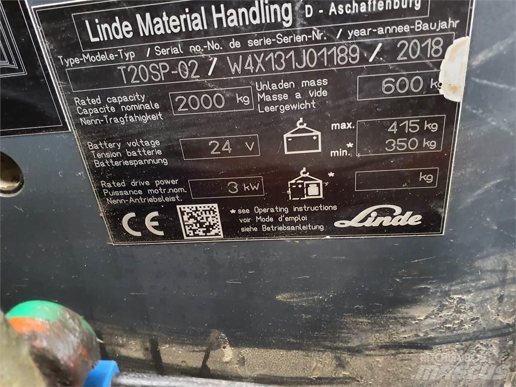 Linde T20SP kurz Nisko podizni električni viljuškar