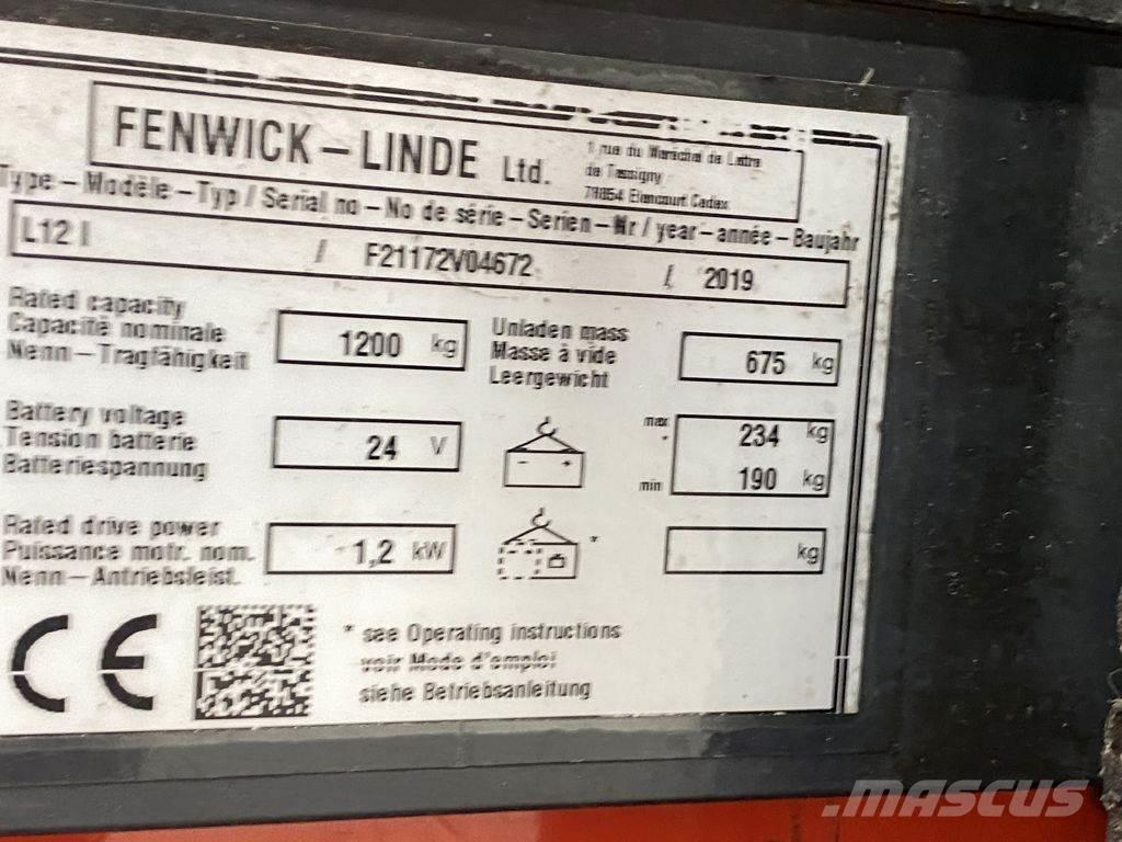 Linde L12 I Ručni električni viljuškar