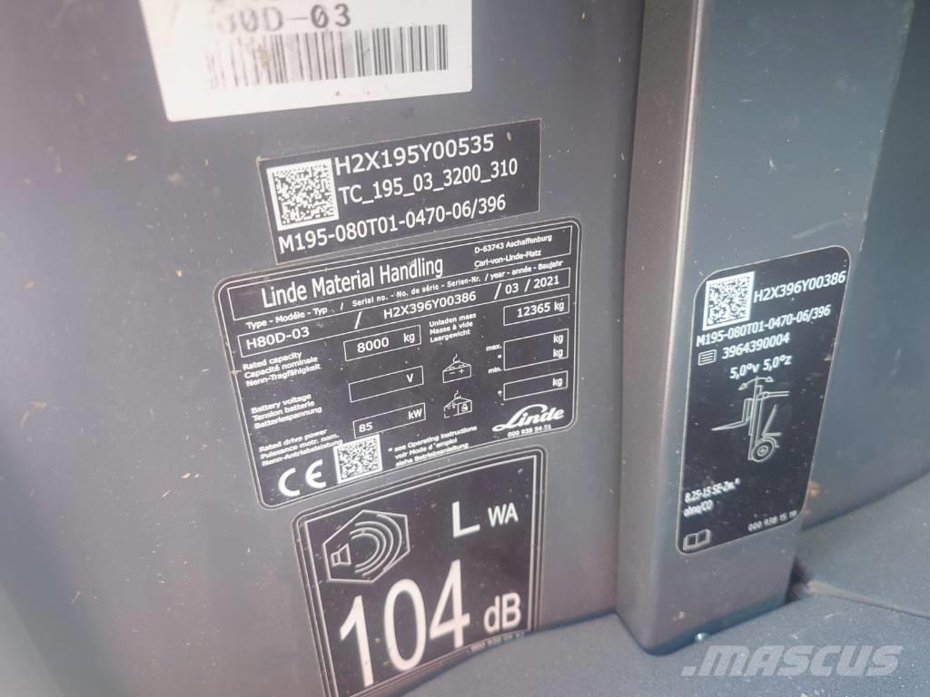 Linde H80D/396-03 Dizelski viljuškari