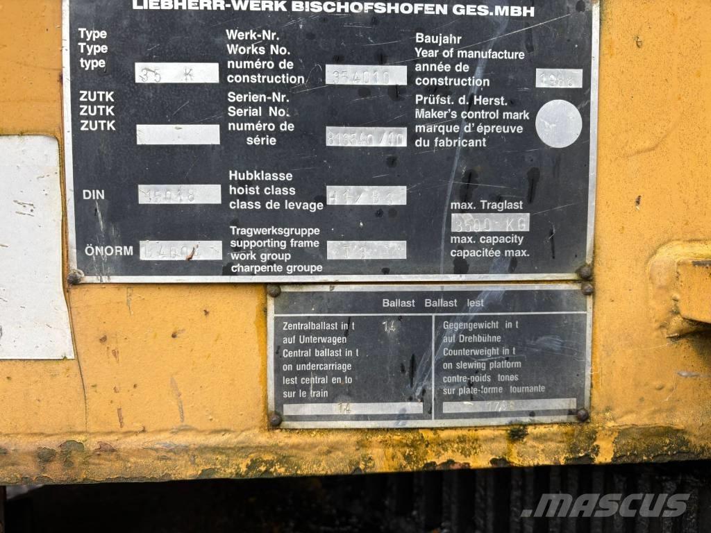 Liebherr 35 K Kranovi tornjevi