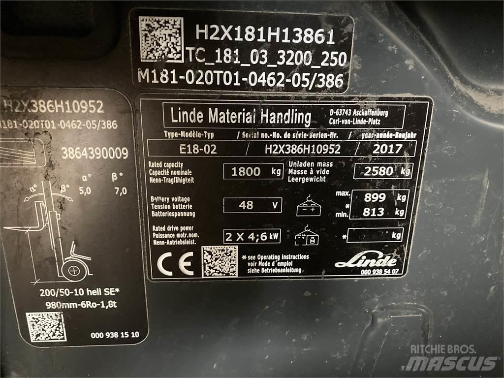 Linde E18 Električni viljuškari