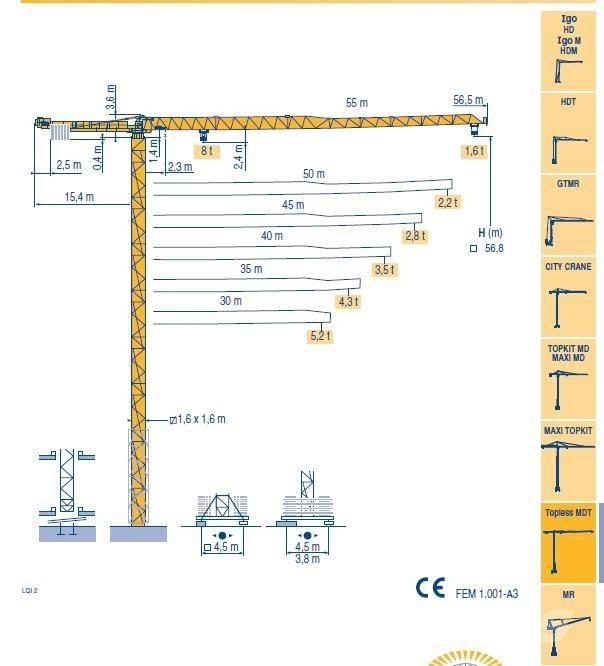 Potain MDT 132 G8 Kranovi tornjevi