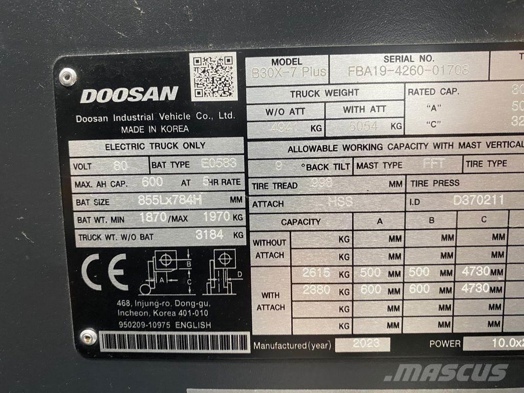 Doosan B30X-7 Električni viljuškari
