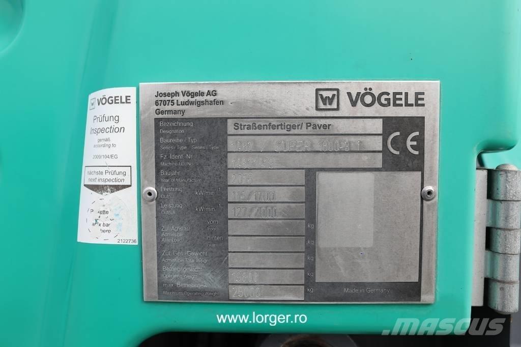 Vögele Super 1800 - 3i Asfaltni finišeri