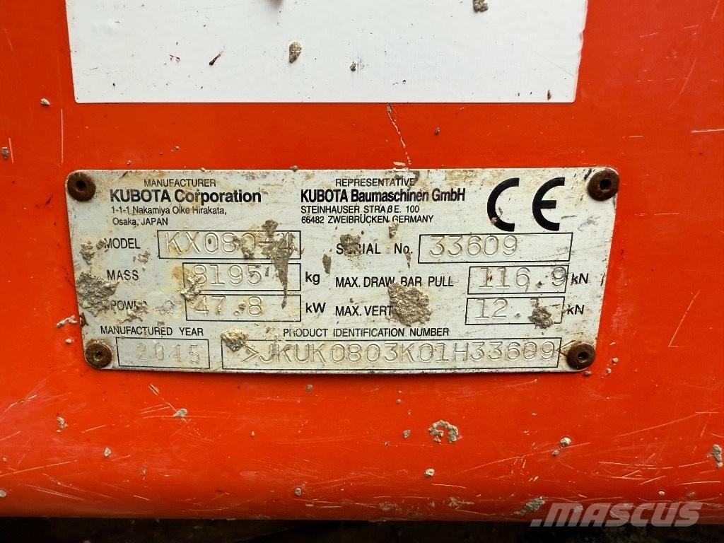 Kubota KX 080-4 Midi bageri 7t – 12t