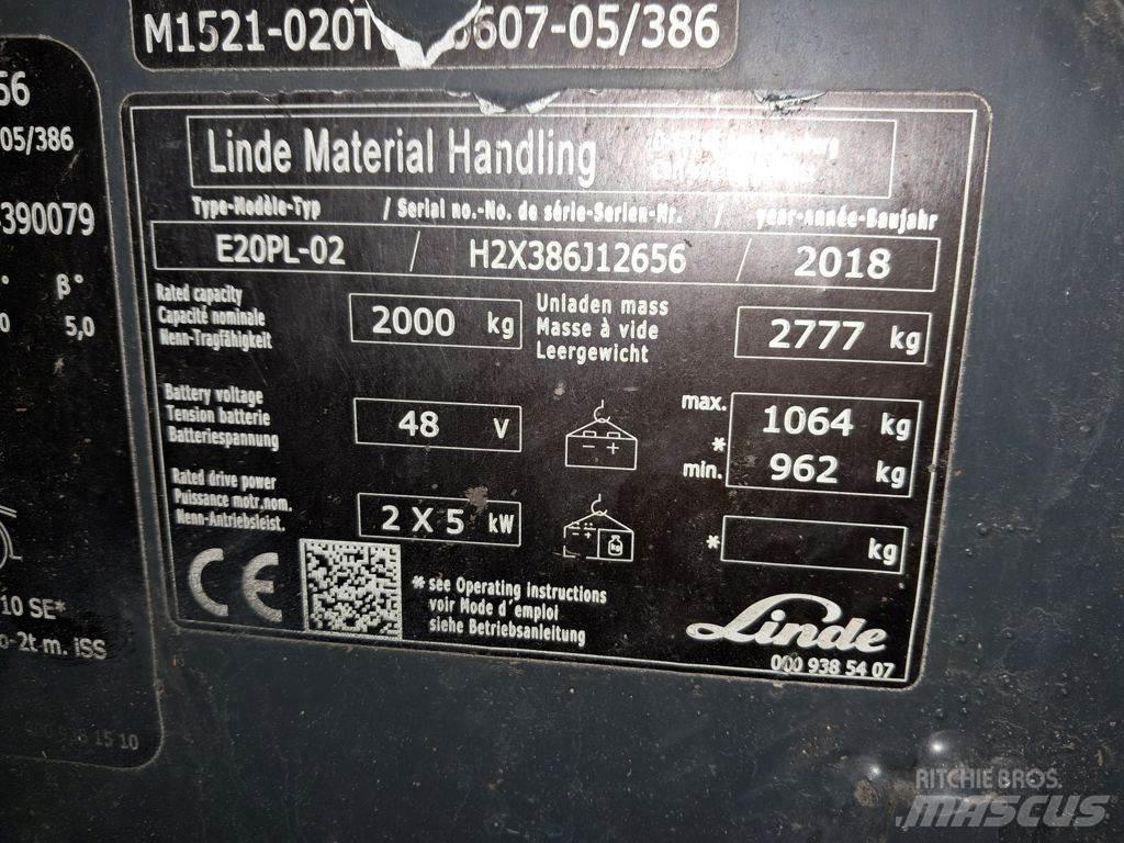 Linde E20PL-02 Električni viljuškari
