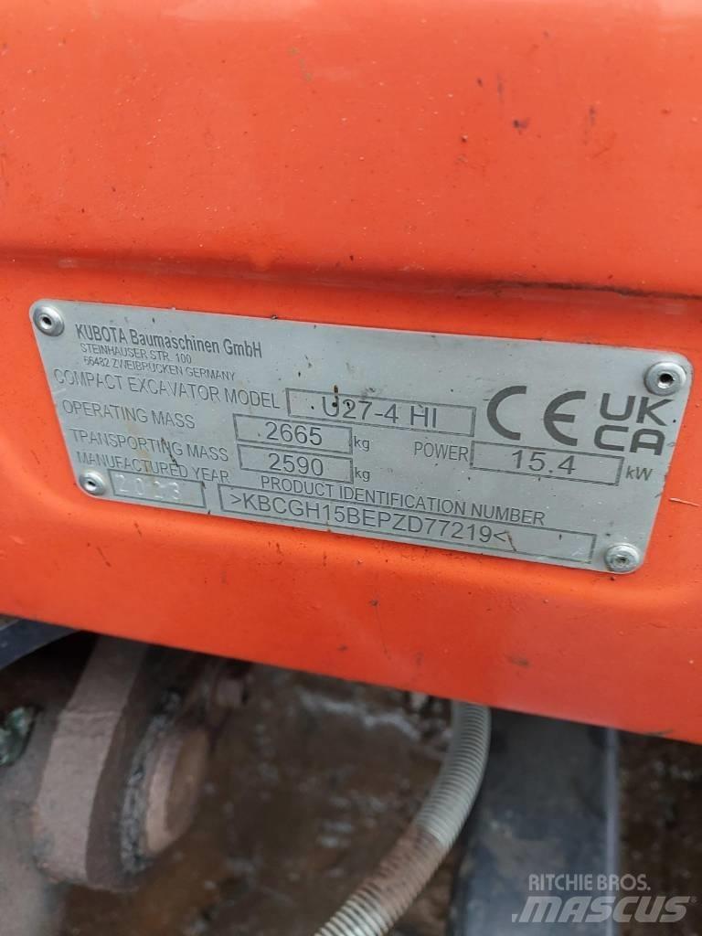 Kubota U 27-4 Mini bageri < 7t