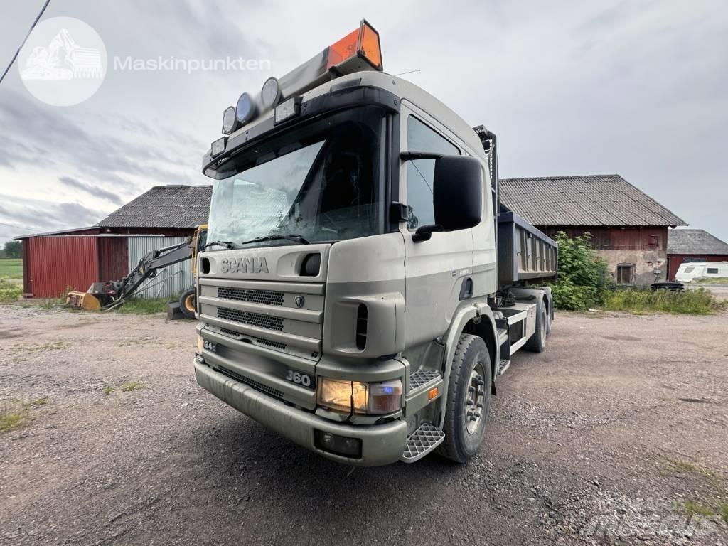 Scania P 124-360 Rol kiper kamioni sa kukom za podizanje tereta