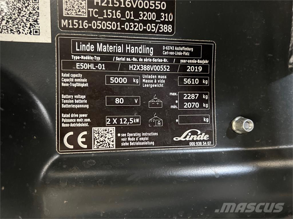 Linde E50HL-01 Električni viljuškari