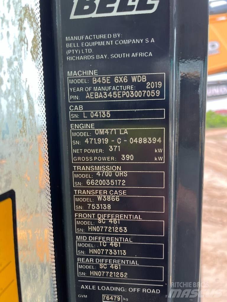 Bell B45E Zglobni damperi