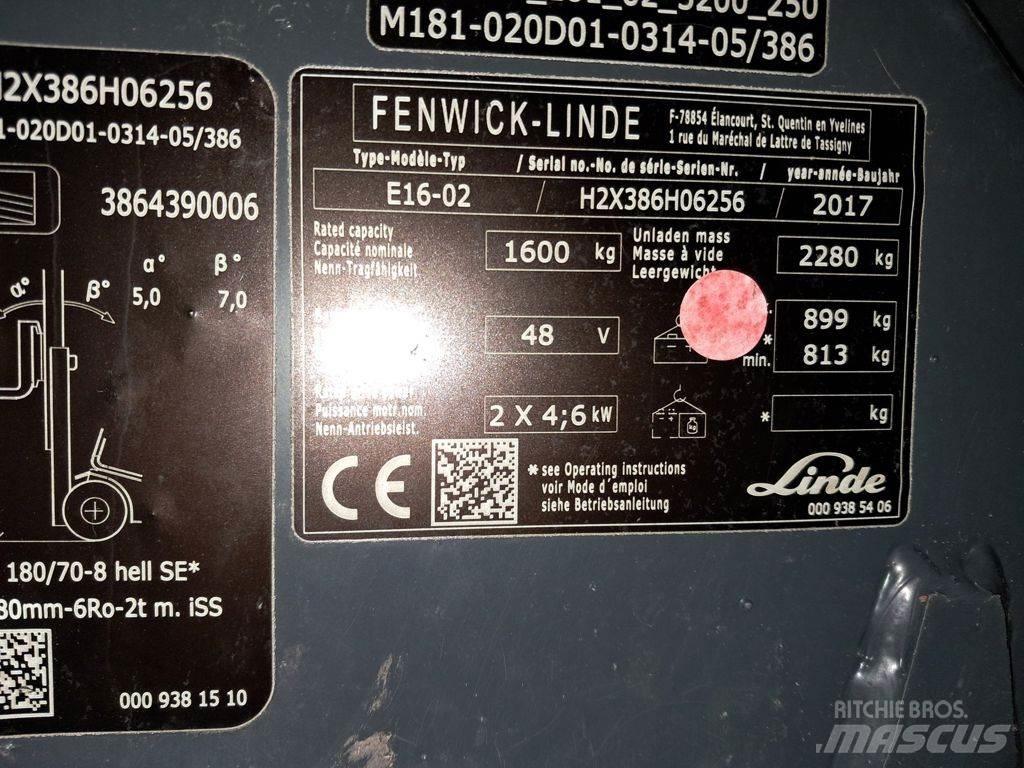 Linde E16-02 Električni viljuškari