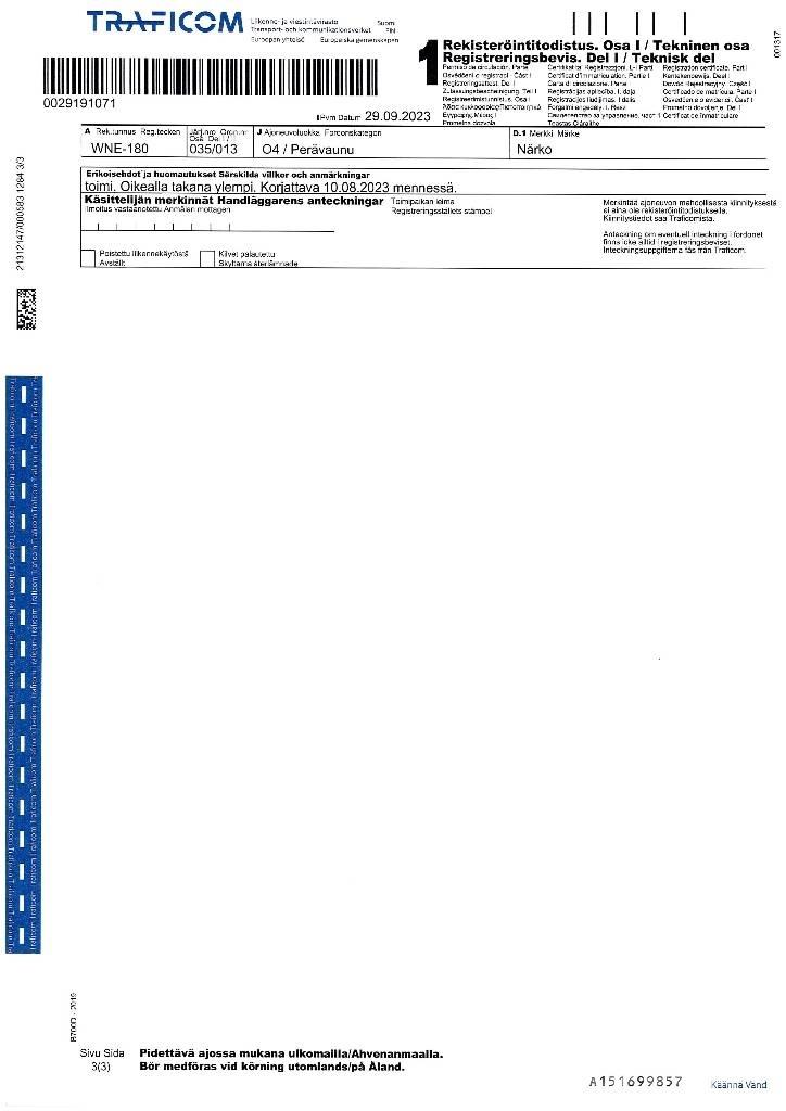 Närko D52B13N61 TPV Prikolice sa sandukom